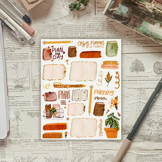 Autumn Stationery Sticker Sheet