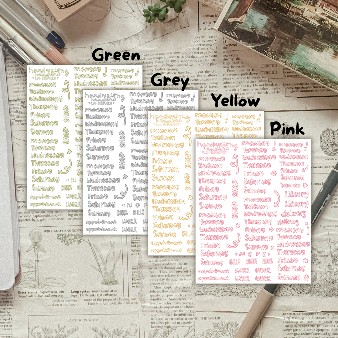 Textured background with 4 sticker sheets  laying on top. 