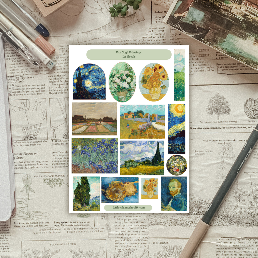 Van Gogh Classic Painting Sticker Sheet