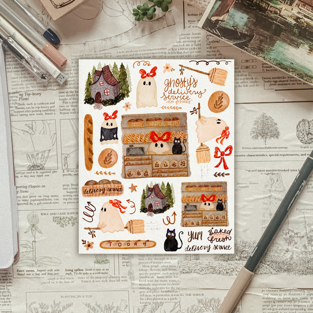 Ghost Witch Sticker Sheet