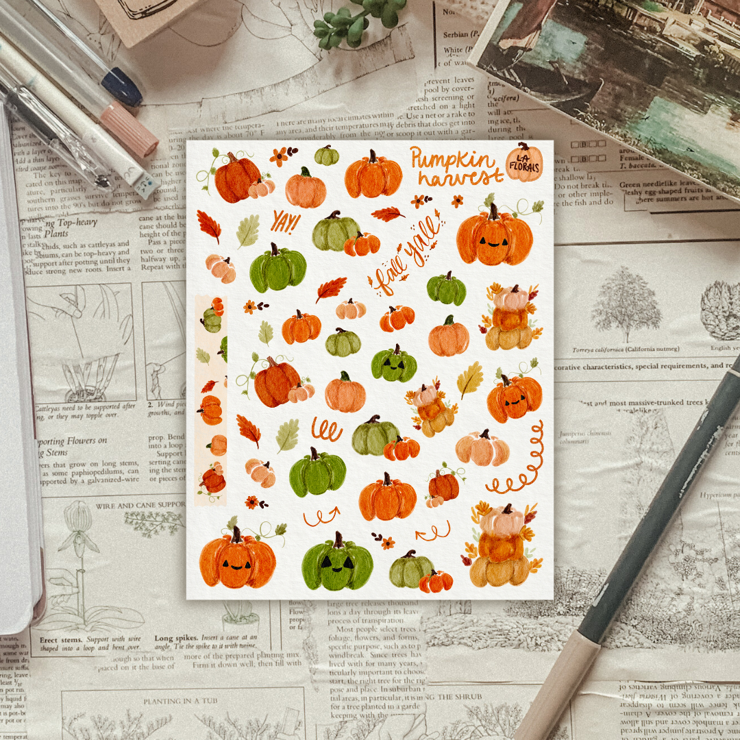 Cute Pumpkins Sticker Sheet