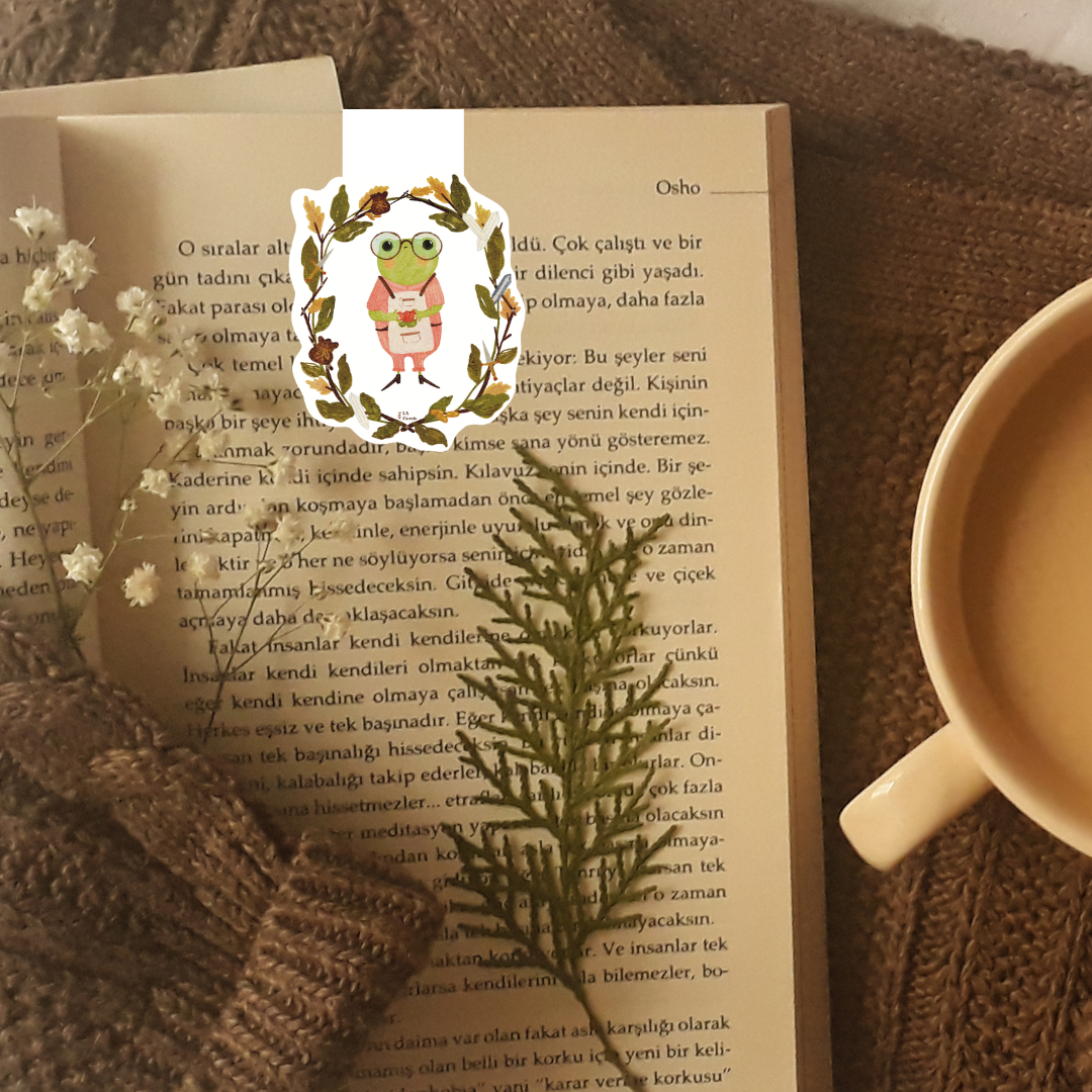 Imogen the Frog Folding Magnetic Bookmark