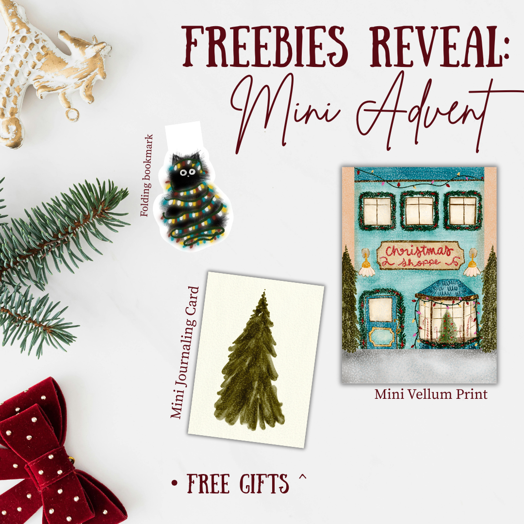 MINI Christmas Advent - 8 surprise sticker sheets! (7 matte white + 1 Clear)
