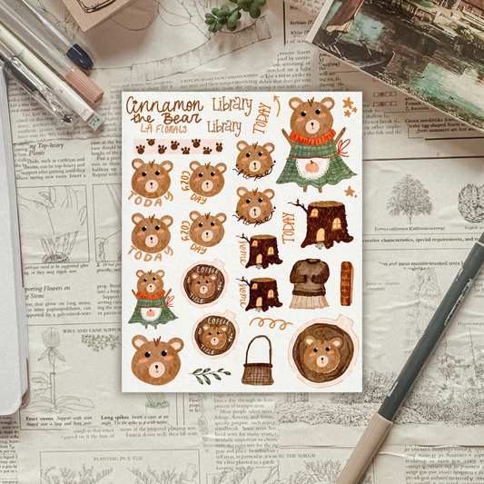 Teddy Bear Emotes Sticker Sheet
