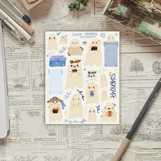 Bluebell Ghosts Sticker Sheet
