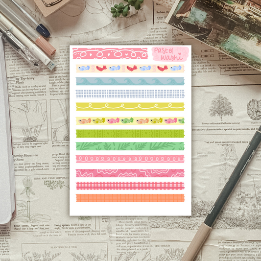 Bright Summer "washi" Sticker Sheet