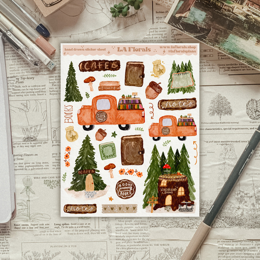 Wonderland Books & Cafe Sticker Sheet