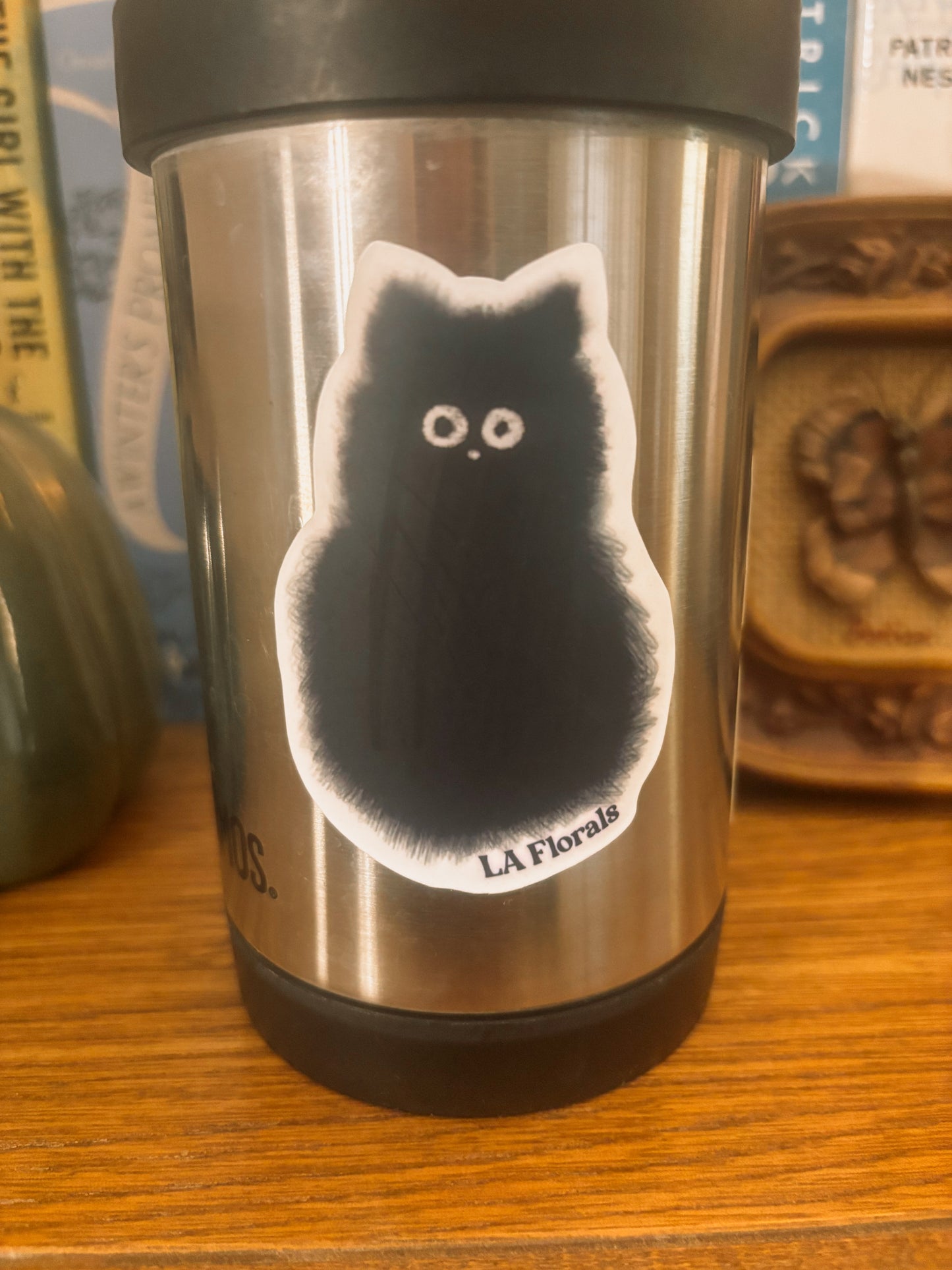 B Grade Black Cat Waterproof Vinyl Sticker