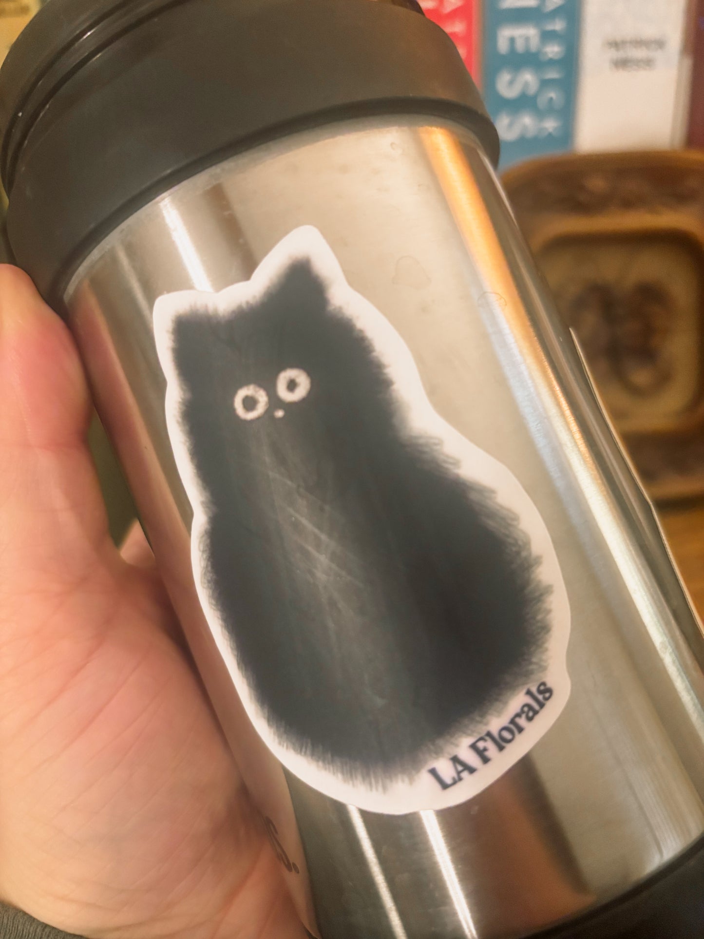 B Grade Black Cat Waterproof Vinyl Sticker